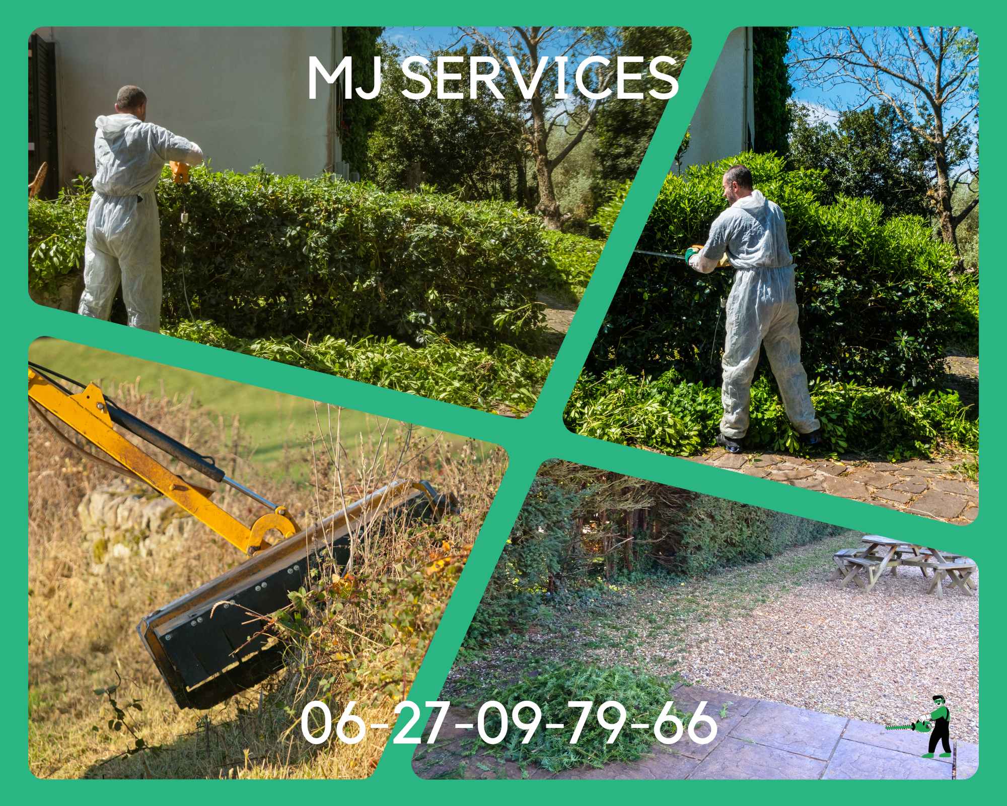 MJ Services réalisant un abattage sécurisé d'arbre à Aix-en-Provence.